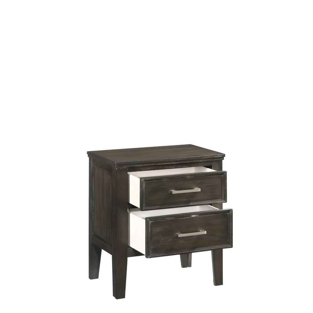 Furniture Andover Wood Nightstand with 2 Drawers in Nutmeg