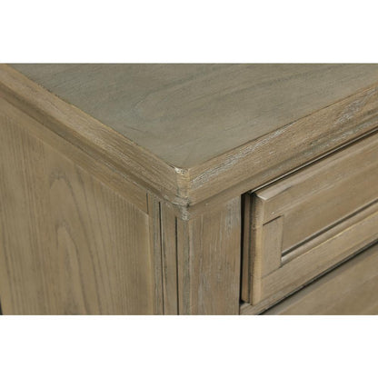 Furniture Allegra 3-Drawer Wood Nightstand in Pewter