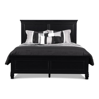 Tamarack 4-Piece Wood King Bedroom Set with Chest in Black