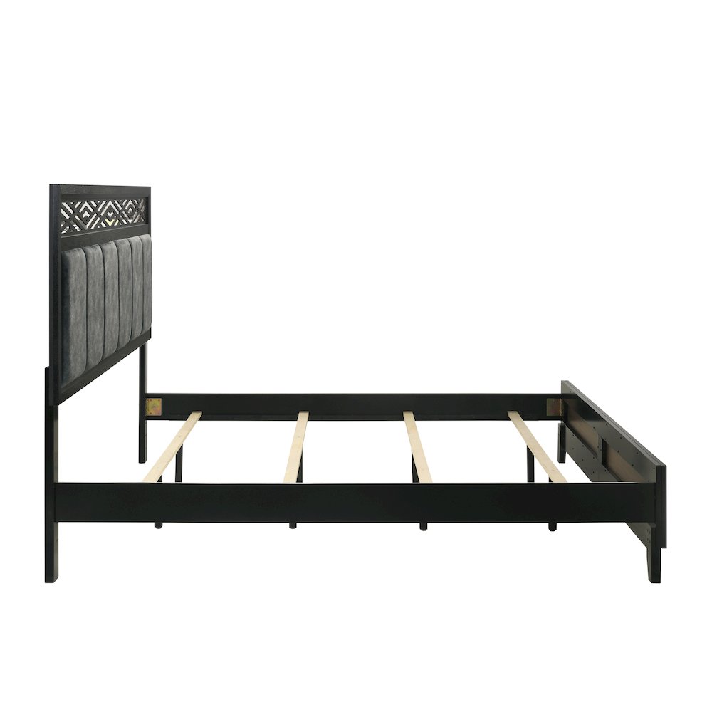 Obsidian Wood Queen Bed, Black