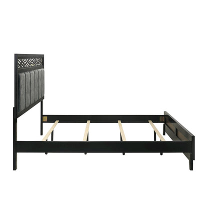 Obsidian Wood Queen Bed, Black
