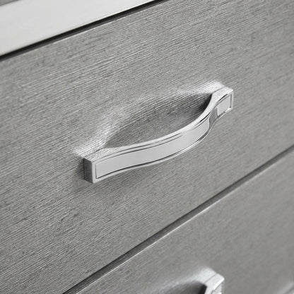 Gray Bedroom Nightstand with Full Extension Drawer Glides and Modern Design