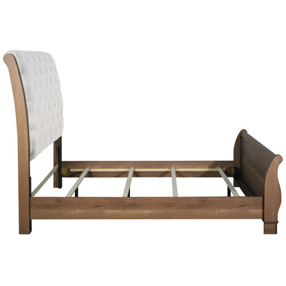 Coventry Hall 5Pc Wood King Bedroom Set, 2 Nightstands in Pecan