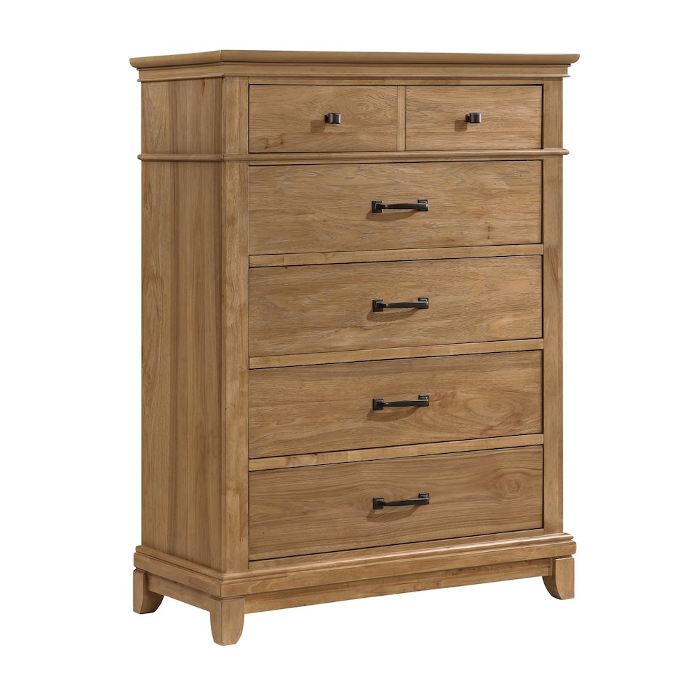 Sunstone 5-Pc Wood Queen Bedroom Set with Chest in Honey