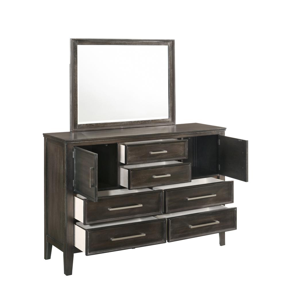 Furniture Andover Contemporary Solid Wood Dresser Doors in Nutmeg