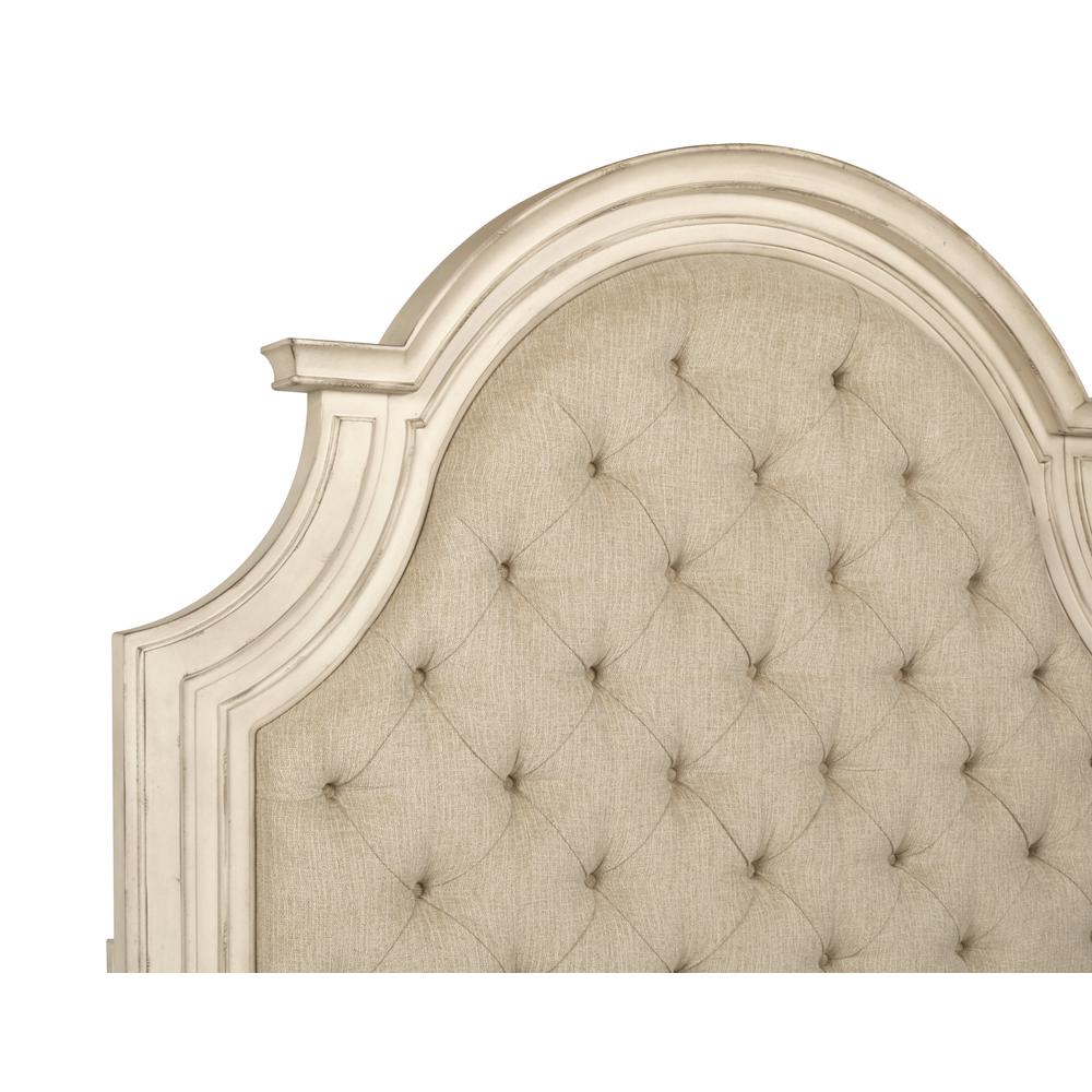 Furniture Anastasia California King Wood Bed in Ant White