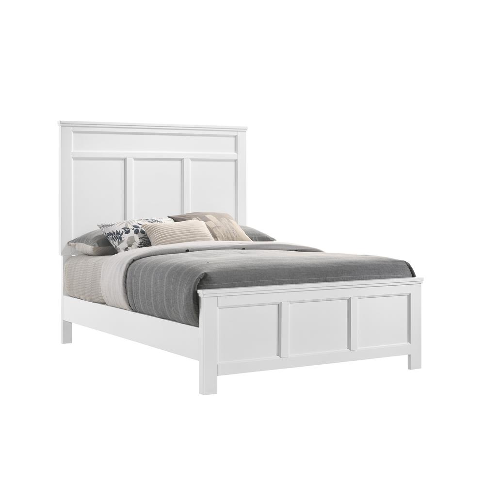 Furniture Andover Traditional Full Size Wood Bed in White