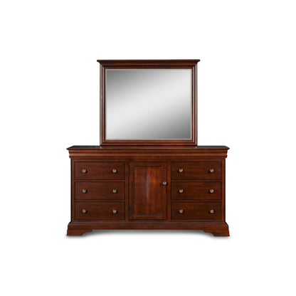 Furniture Versailles Solid Wood Engineered Wood Dresser in Cherry