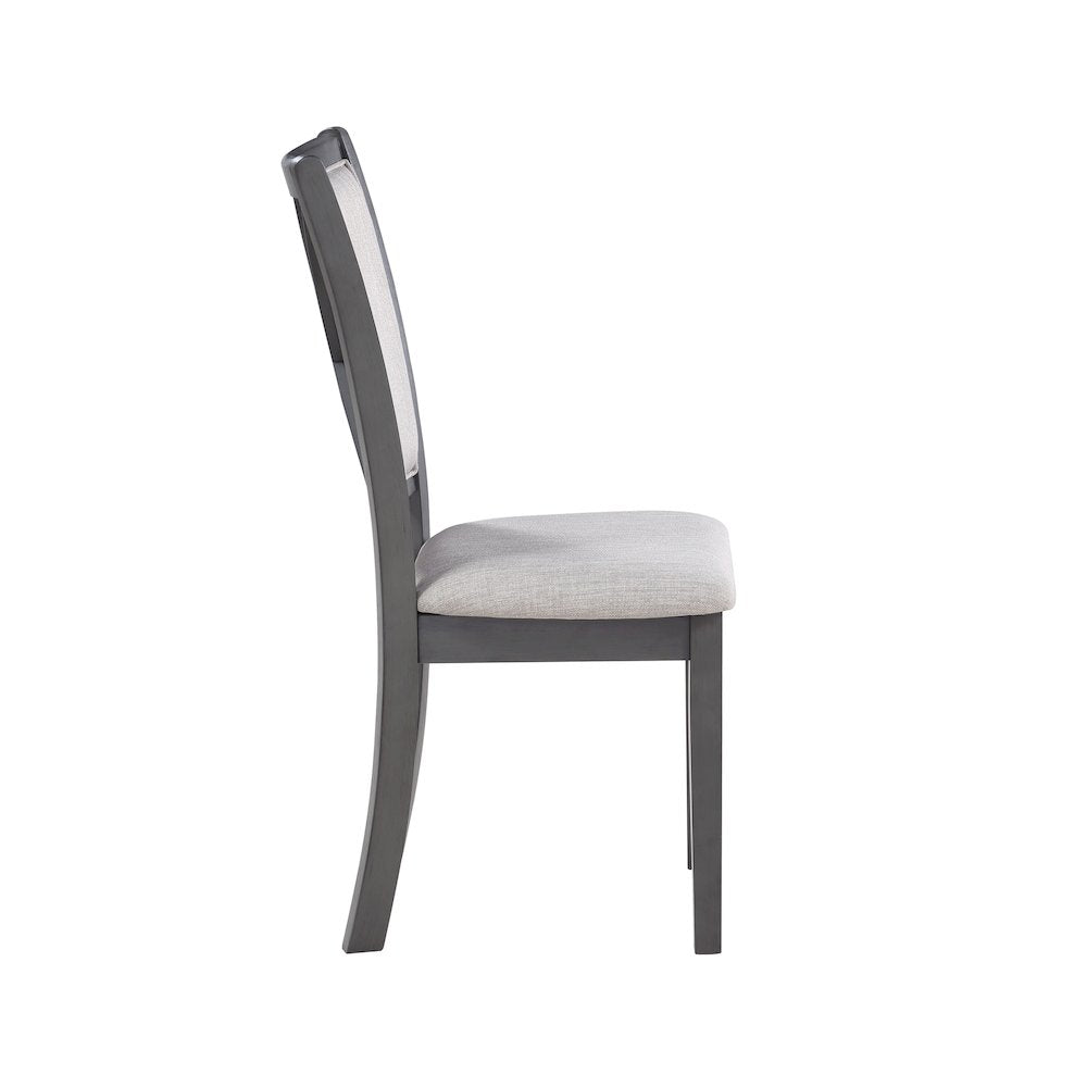 Amy Wood Dining Chair in Gray (Set of 4)