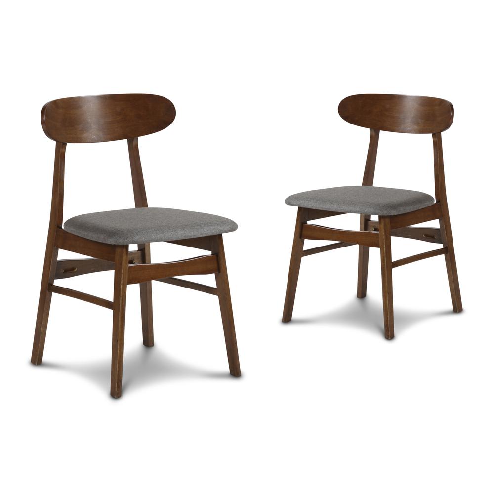 Furniture Morocco 5-Piece Wood Dining Set in Dark Gray