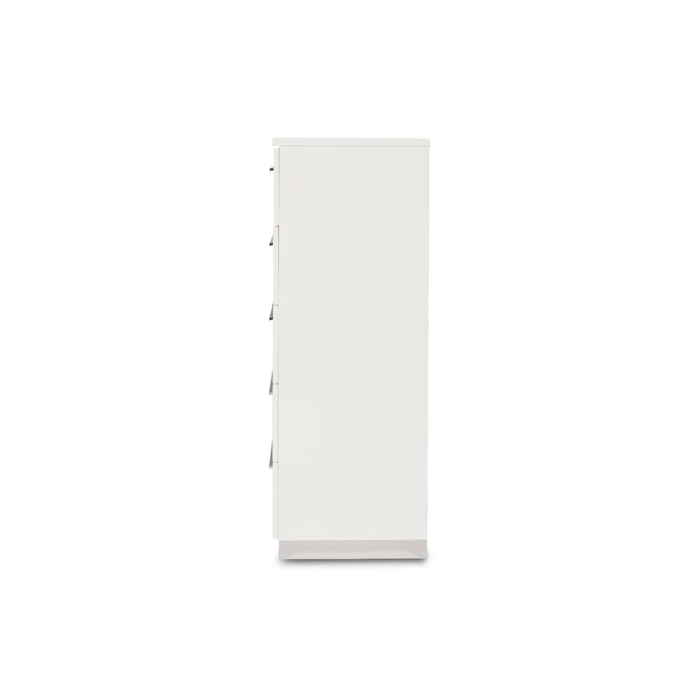 Furniture Sapphire Modern Solid Wood Chest in White