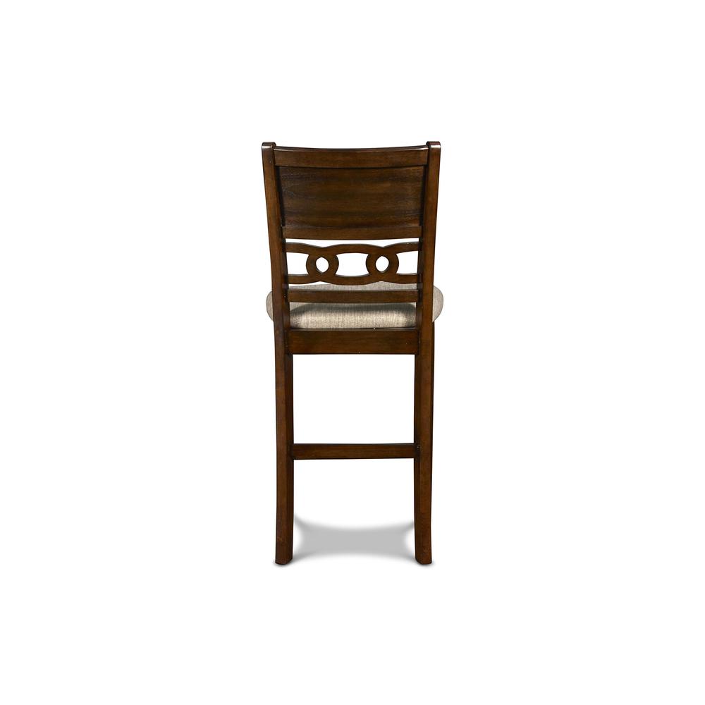 Gia Cherry Wood Counter Chair with Fabric Seat (Set of 4)