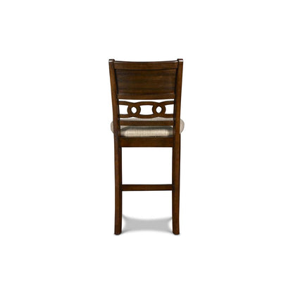 Gia Cherry Wood Counter Chair with Fabric Seat (Set of 4)