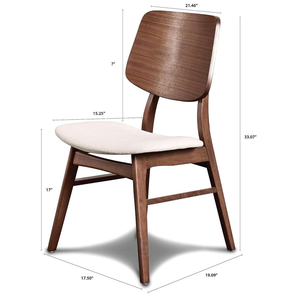 Oscar Walnut Solid Wood Dining Chair (Set of 4)