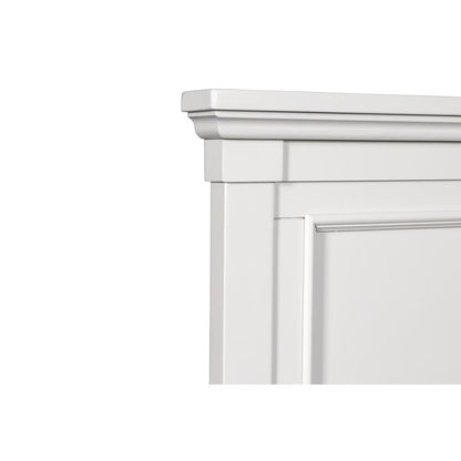 Furniture Tamarack Solid Wood California King Panel Bed in White