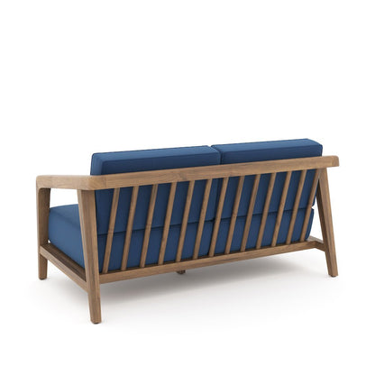 Brown Patio Furniture Loveseat, Outdoor Patio Couch for Garden or Deck