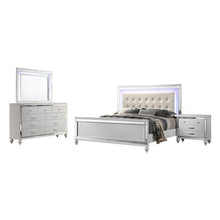 Modern White Bedroom Furniture Set Queen Size 4 Piece with Bed and Storage