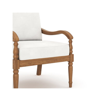 Patio Furniture Brown Wooden Deck Chairs Balcony Patio Dining Chairs Set of 2