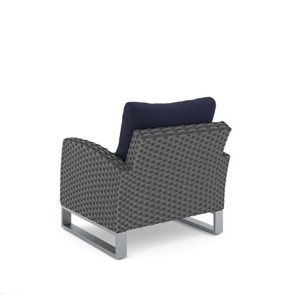 Outdoor Chairs Set of 2 Gray Aluminum Metal Patio Furniture Sets Chairs