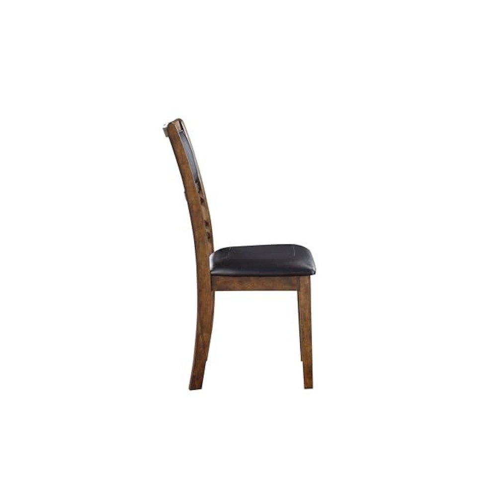 Gia Ebony Wood Dining Chair with PU Seat (Set of 4)