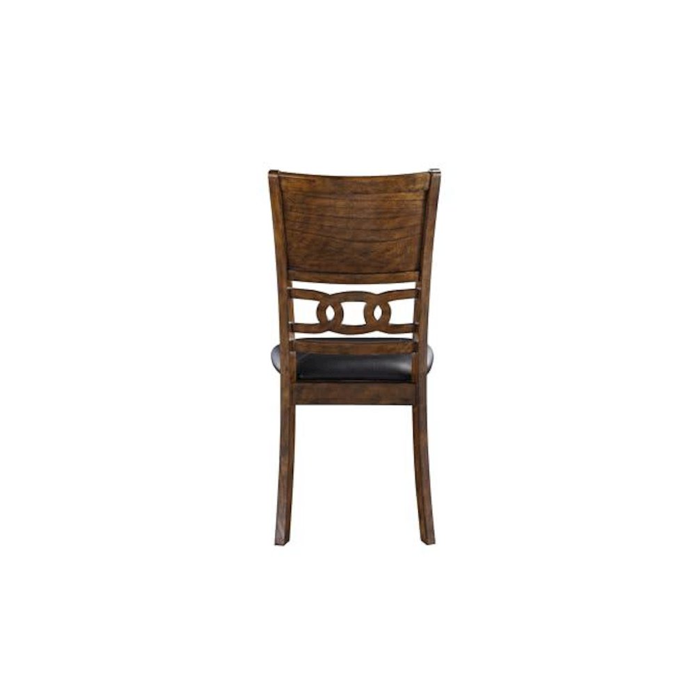 Gia Ebony Wood Dining Chair with PU Seat (Set of 4)