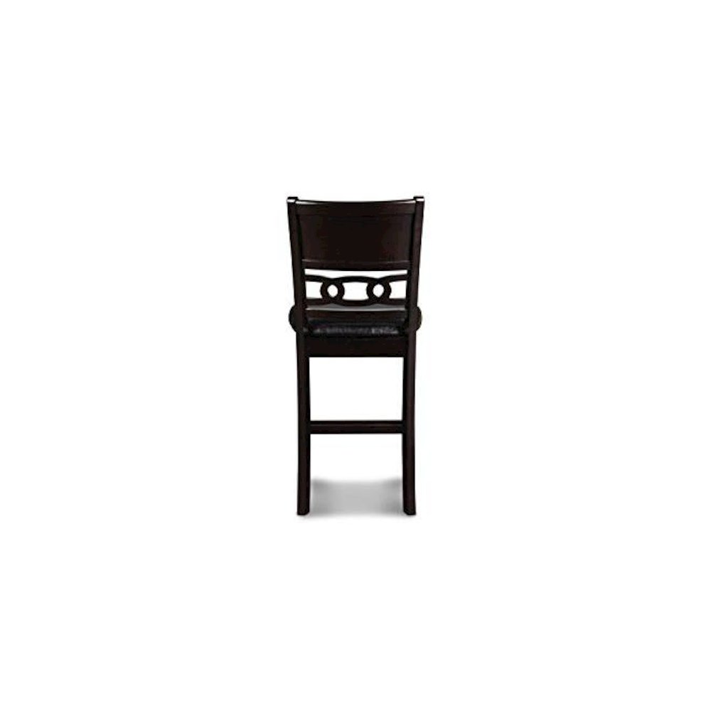 Gia Ebony Wood Counter Chair with PU Seat (Set of 4)