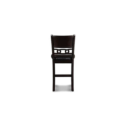 Gia Ebony Wood Counter Chair with PU Seat (Set of 4)
