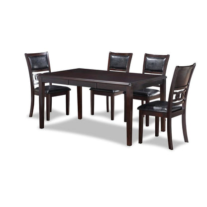 Brown Rectangular Dining Table Set for 4, Kitchen Table Chairs Set of 4