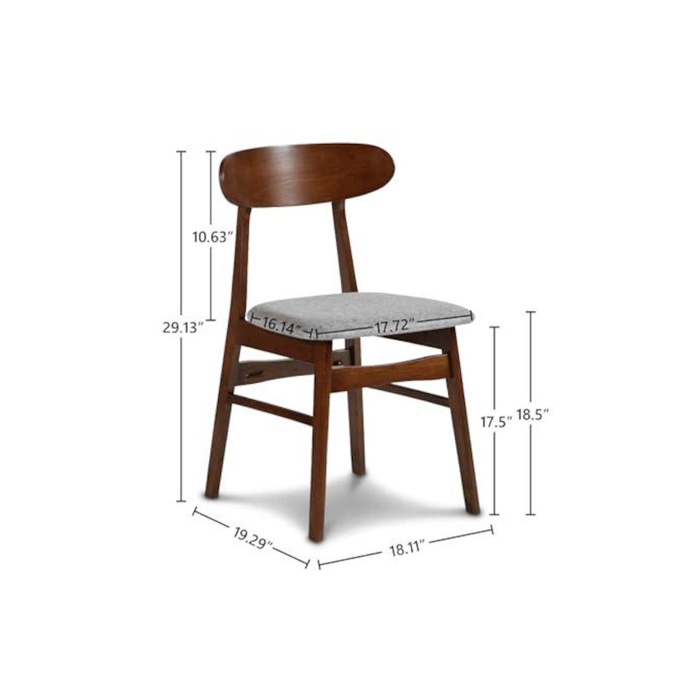 Morocco Light Gray Solid Wood Dining Chair (Set of 4)