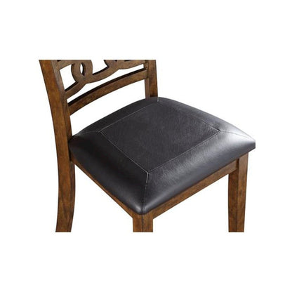 Gia Ebony Wood Dining Chair with PU Seat (Set of 4)