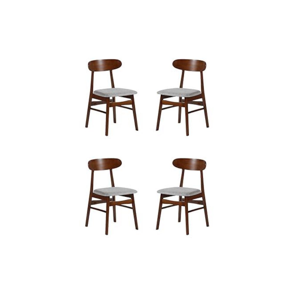 Morocco Light Gray Solid Wood Dining Chair (Set of 4)