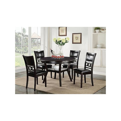 Gia Ebony Wood Counter Chair with PU Seat (Set of 4)