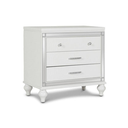 Modern White Bedroom Furniture Set Queen Size 4 Piece with Bed and Storage
