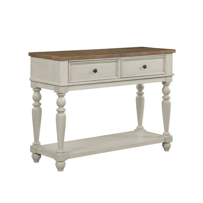 White Rustic Sideboard Solid Wood Vintage Console Table With Drawers