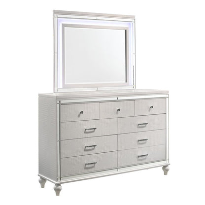 Modern White Bedroom Furniture Set Queen Size 4 Piece with Bed and Storage