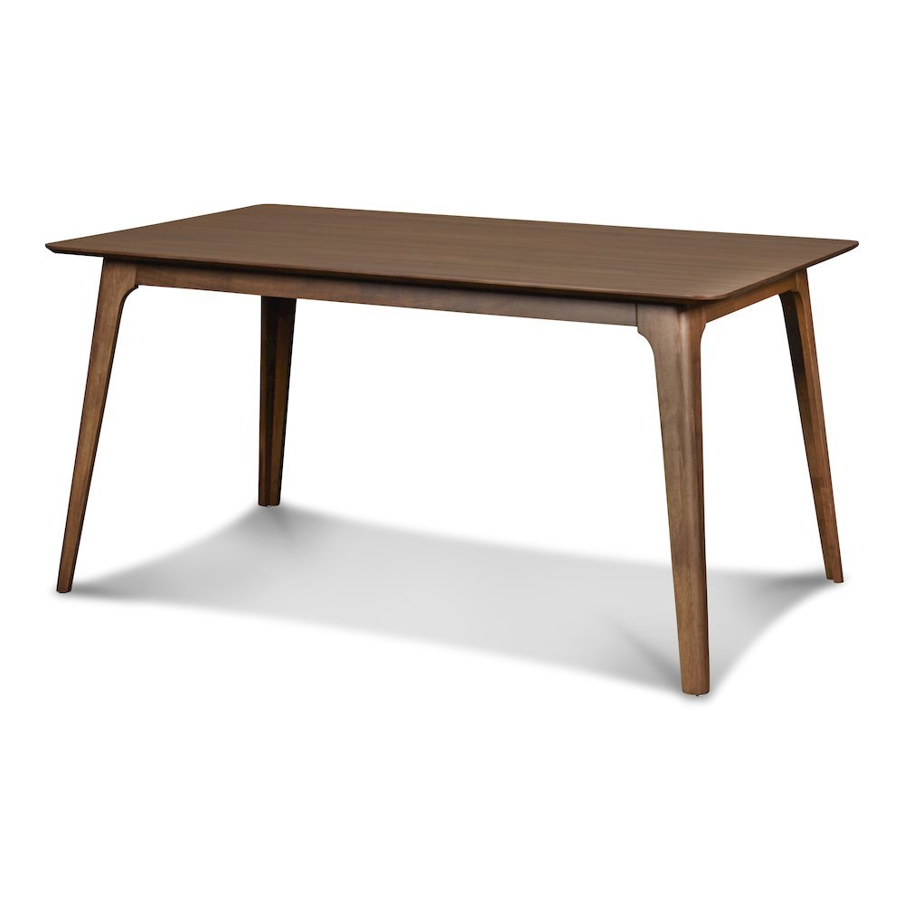 60'' Mid-Century Modern Wood Dining Table, Brown Kitchen & Dining Room Table