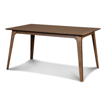 60'' Mid-Century Modern Wood Dining Table, Brown Kitchen & Dining Room Table