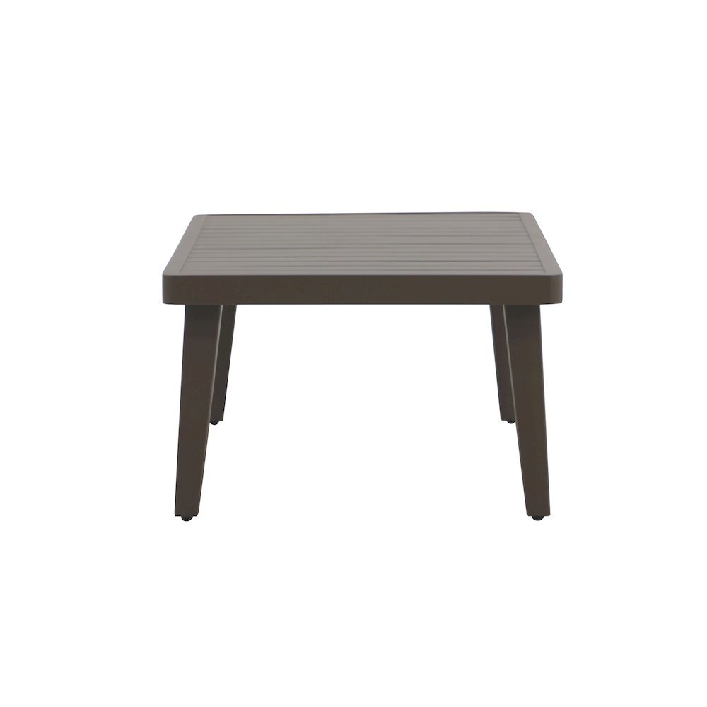 Brown Metal Outdoor Coffee Table, Rectangular Patio Coffee Table