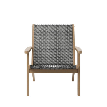 Gray Club Chairs Set of 2, Comfy Patio Chair for Outdoor Seating