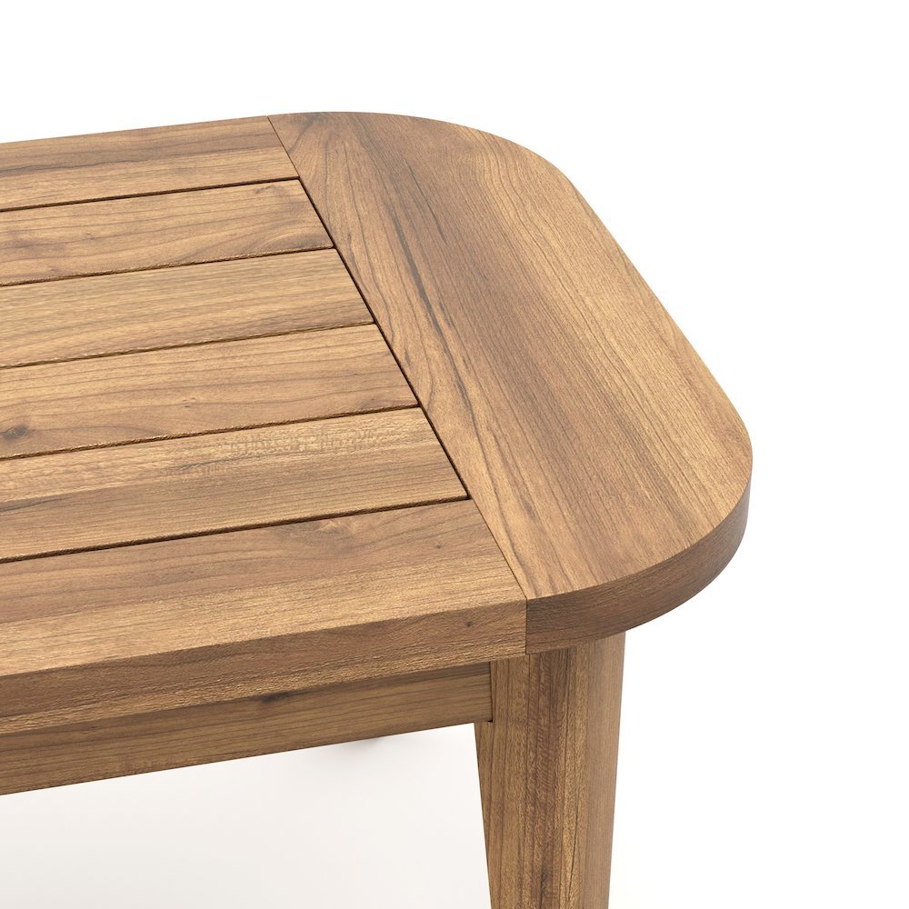 Brown Wood Outdoor Coffee Table, Patio Coffee Tables for Outside Use