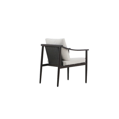 White Outdoor Chairs Set of 2, Metal Patio Chairs for Garden or Deck Use