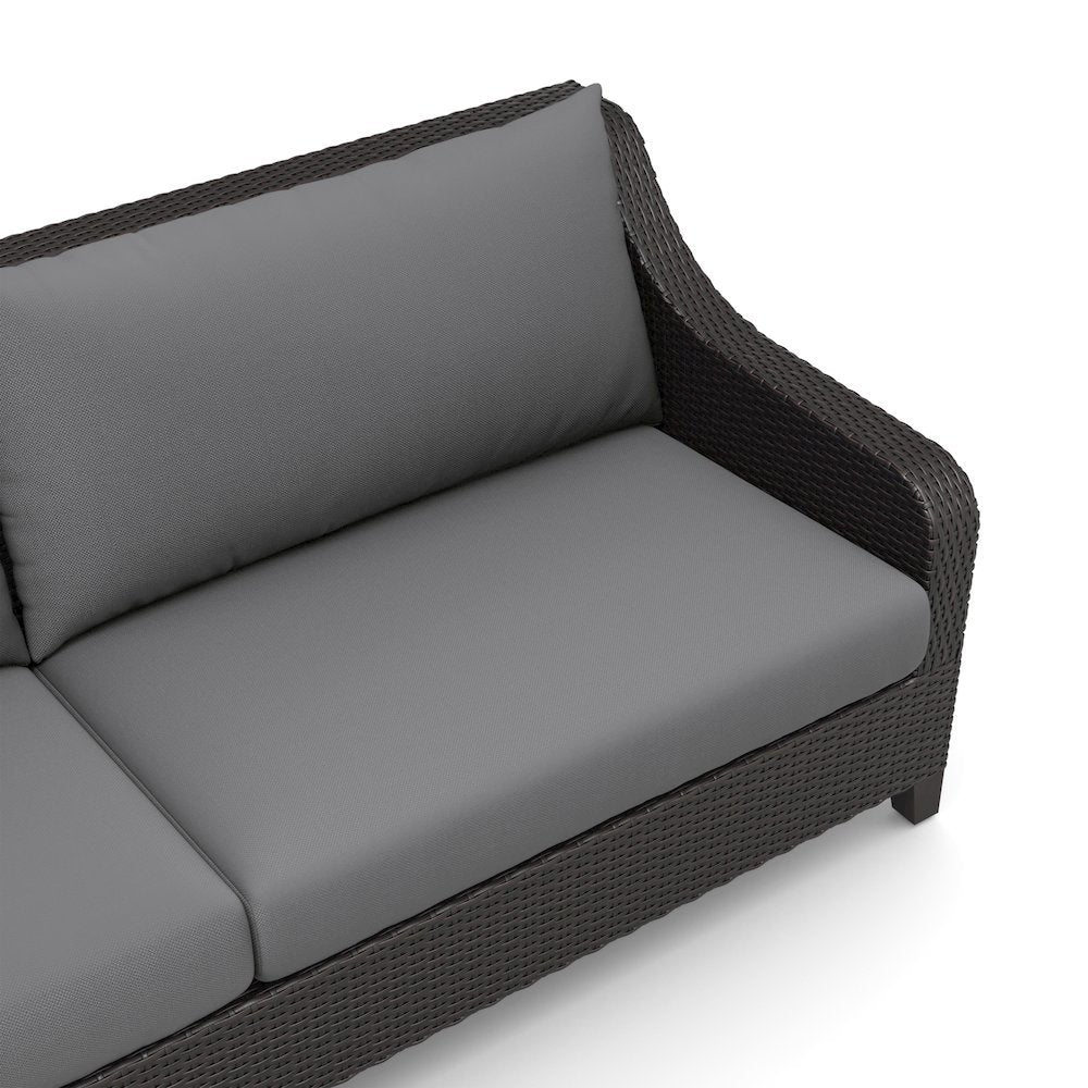 Wicker Patio Furniture Set of Outdoor Loveseat and Coffee Table, Set of 2