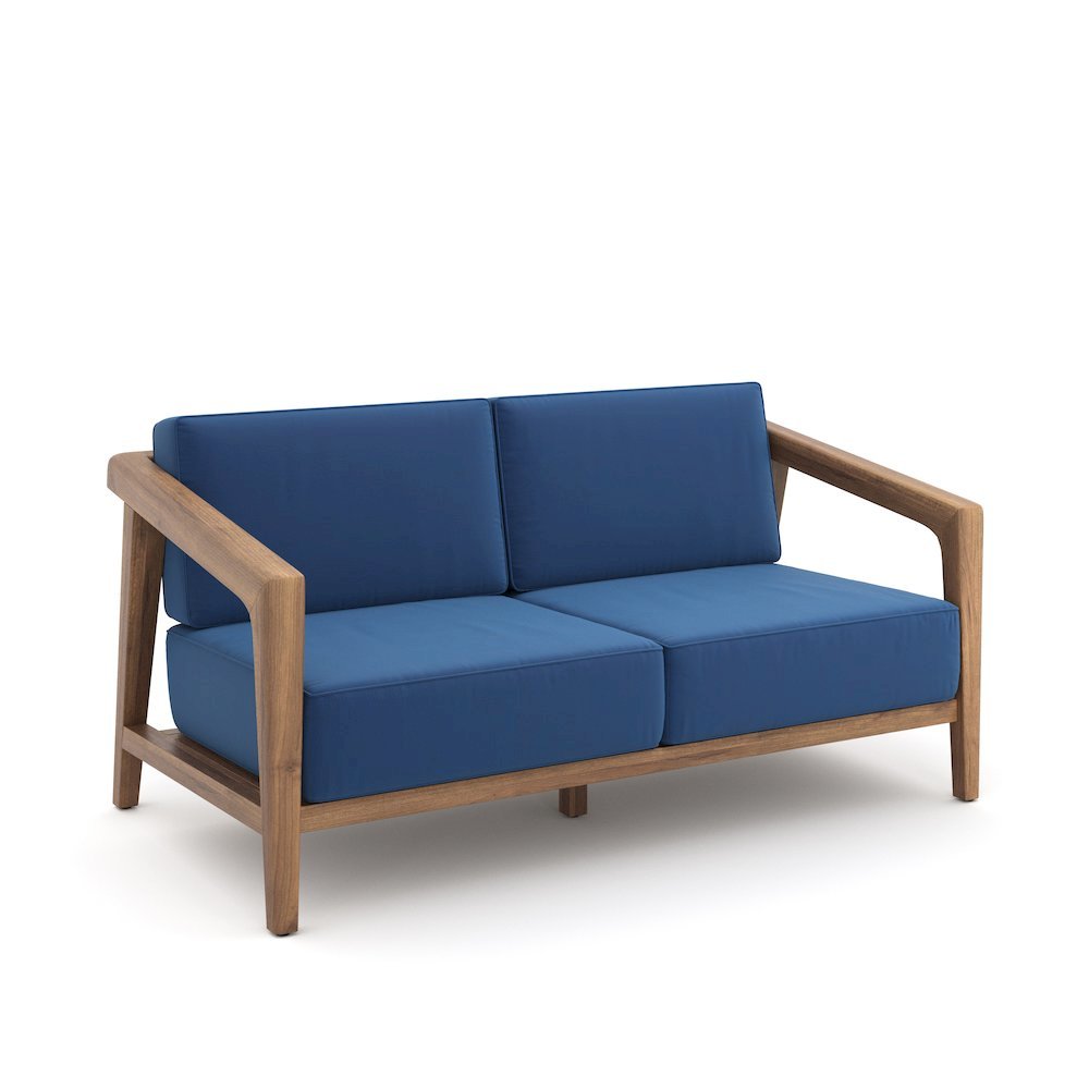 Brown Patio Furniture Loveseat, Outdoor Patio Couch for Garden or Deck