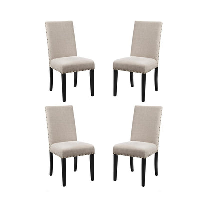 Crispin Natural Beige Solid Wood Dining Chair (Set of 4)