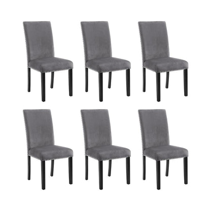 Celeste Gray Wood Upholstered Dining Chair (Set of 6)