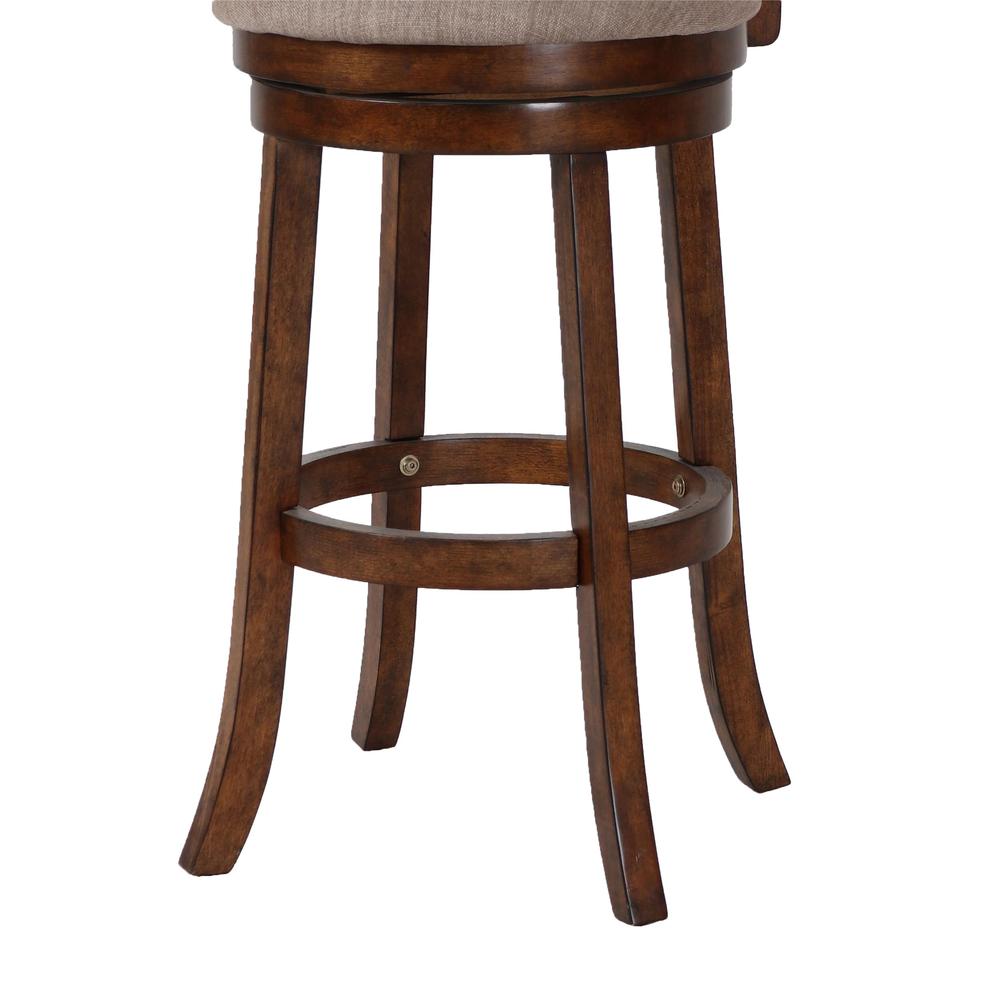 Aberdeen Brown Solid Wood Swivel Bar Stool (Set of 2)