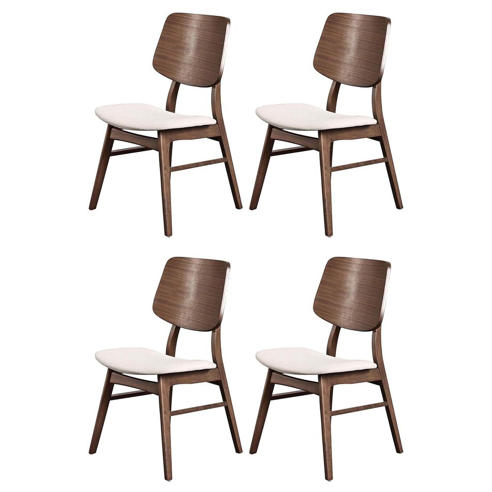 Oscar Walnut Solid Wood Dining Chair (Set of 4)