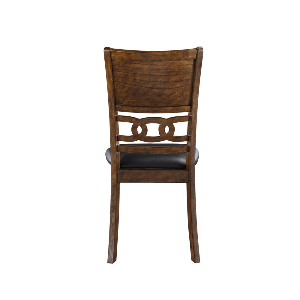 Gia Brown Wood Dining Chair with PU Seat (Set of 4)