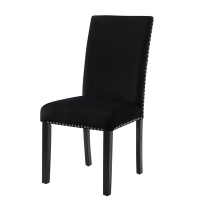 Celeste Black Wood Upholstered Dining Chair (Set of 6)