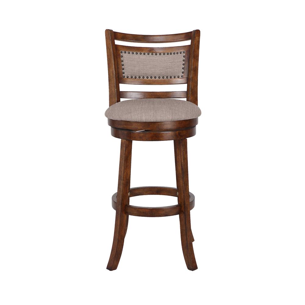 Aberdeen Brown Solid Wood Swivel Bar Stool (Set of 2)